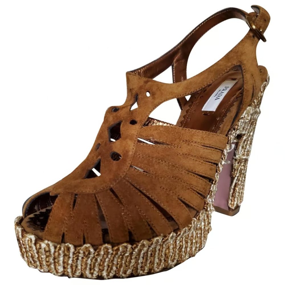 Prada Suede Platform, with Box, size 9